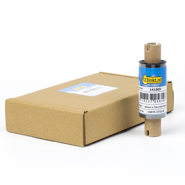 Zebra 5095 resin ribbon (05095GS06407) 64mm x 74m (123ink version) | 5-pack 141009 - 1