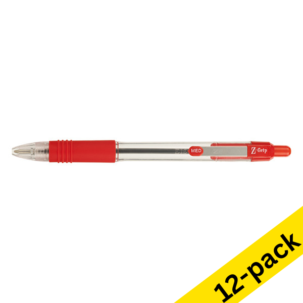 Ballpoint pen | red | Zebra Z-Grip | 12-pack 423816 - 1
