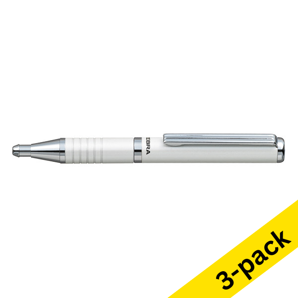 Ballpoint pen | white | Zebra SL-F1 | 3-pack 423803 - 1