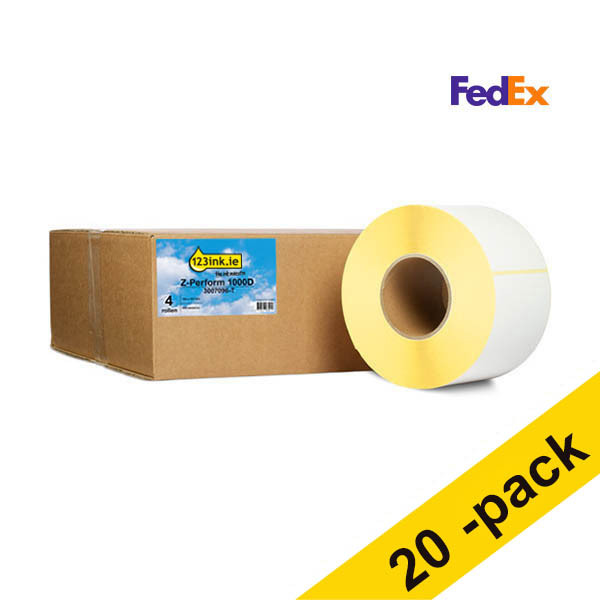 Zebra Z-Perform 1000D FedEx label (3007096-T) 102 x 152mm (123ink version) | 4-pack x5 653311 - 1