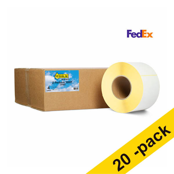 Zebra Z-Perform 1000T FedEx label (87985) 102 x 152mm (123ink version) | 4-pack x5 653310 - 1