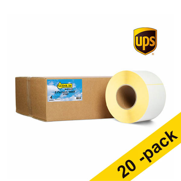 Zebra Z-Perform 1000T UPS label (87985) 102 x 152mm (123ink version) | 4-pack x5 653190 - 1