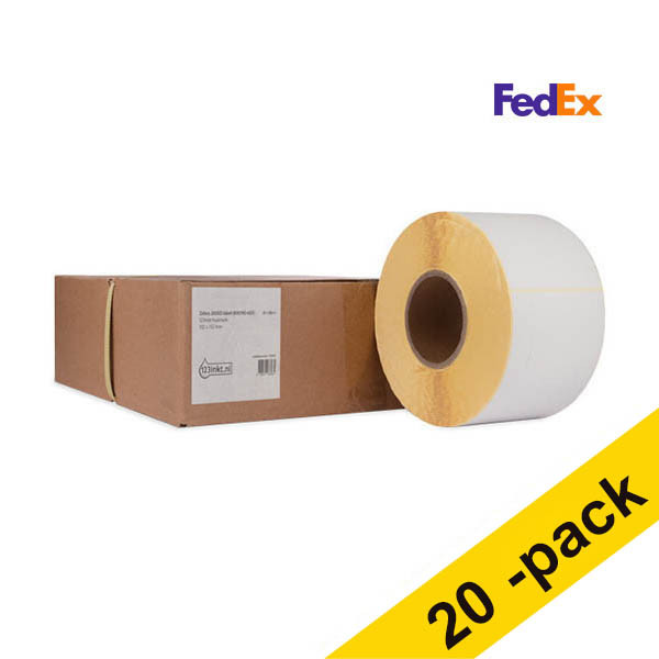 Zebra Z-Select 2000D FedEx label (800740-605) 102 x 152mm (123ink version) | 4-pack x5 653312 - 1