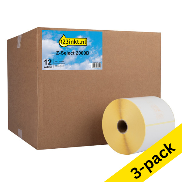 Zebra Z-Select 2000D label (800264-505) 102mm x 127mm (123ink version) | 3 x 12-pack 650737 - 1