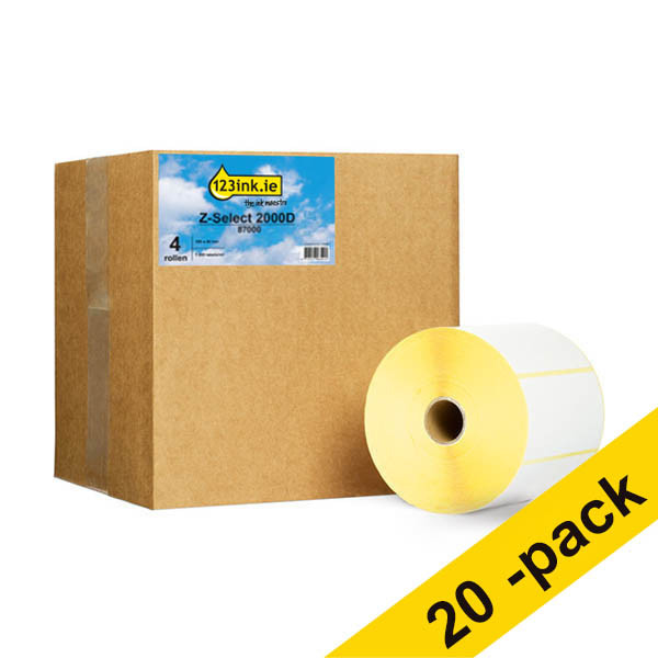 Zebra Z-Select 2000D label (87000) 100 x 50mm (123ink version) | 4-pack x5 650879 - 1