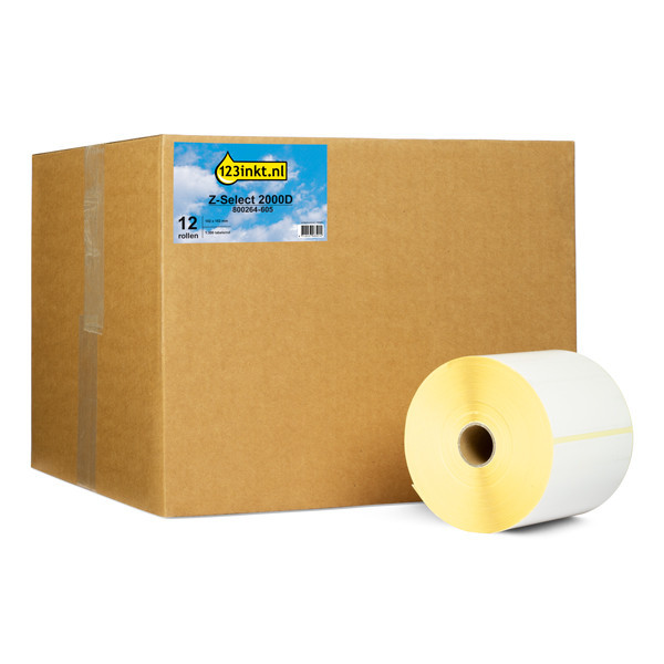 Zebra Z-Select 2000D post label (800264-605) 102 x 152mm (123ink version) | 12-pack 653358 - 1