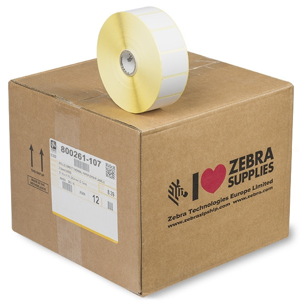 Zebra Z-Select 2000D removable label (800261-107) 38mm x 25mm (12 rolls) 800261-107 140096 - 1