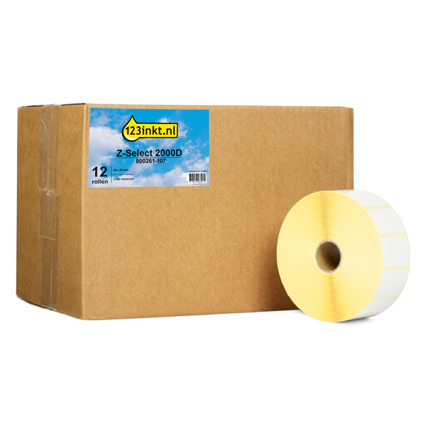 Zebra Z-Select 2000D removable labels, 38mm x 25mm (12-pack) (123ink version) 800261-107C 140097 - 1