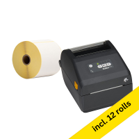 Zebra ZD421d direct thermal label printer with Ethernet + 123ink version label (800284-605) 102mm x 152mm (12 rolls) 833470