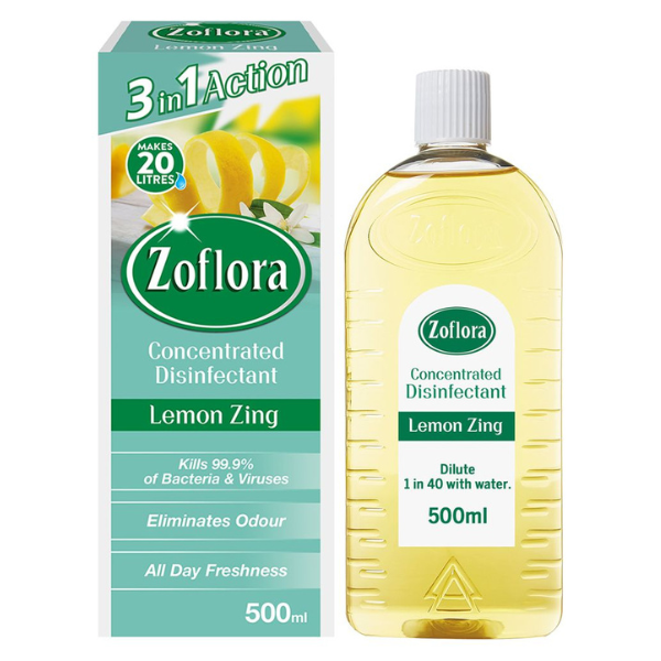 Zoflora Lemon Zing all-purpose concentrate disinfectant, 500ml  SZO00053 - 1