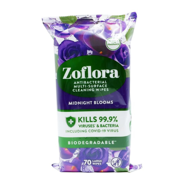 Zoflora Midnight Bloom disinfectant wipes (70 wipes)  SZO00081 - 1