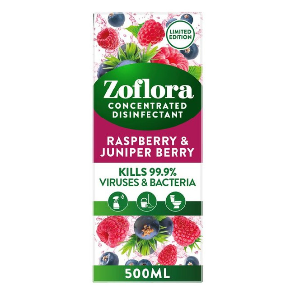 Zoflora Raspberry & Juniper Berry all-purpose concentrate disinfectant, 500ml  SZO00067 - 1