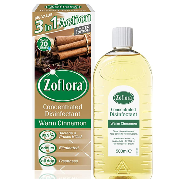 Zoflora Warm Cinnamon all-purpose concentrate disinfectant, 500ml  SZO00033 - 1