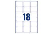 18 per sheet (63.5 x 46.6 mm)