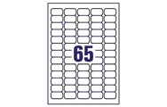 65 per sheet (38.1 x 21.2 mm)
