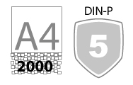 DIN P-5 (2000 chips per A4)