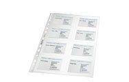Punched pockets for business cards