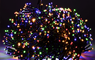 Multi-coloured Christmas lights