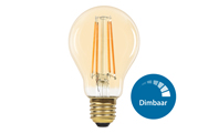 Dimmable pear lamp gold E27