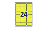 24 per sheet (63.5 x 33.9 mm)