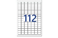 112 per sheet (25.4 x 16.9 mm)