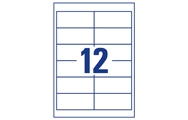 12 per sheet (88.9 x 46.6 mm)