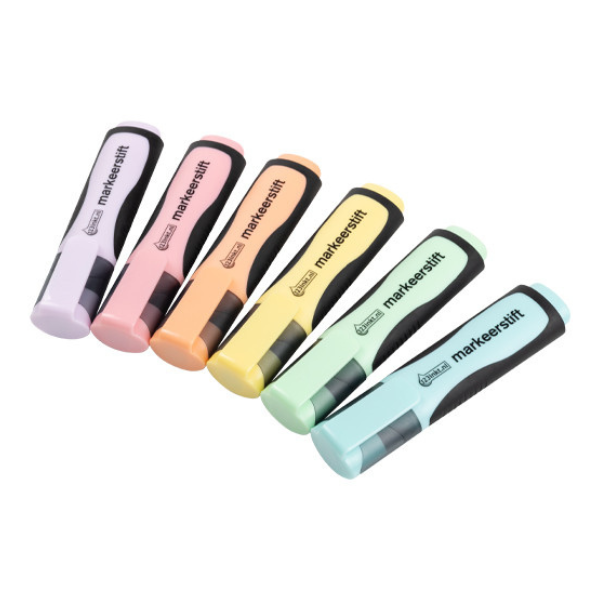 123ink pastel coloured highlighters (6-pack)