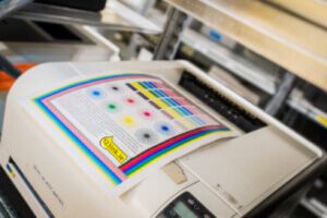 Always reliable Test page on a printer, printed with a 123ink own-brand toner