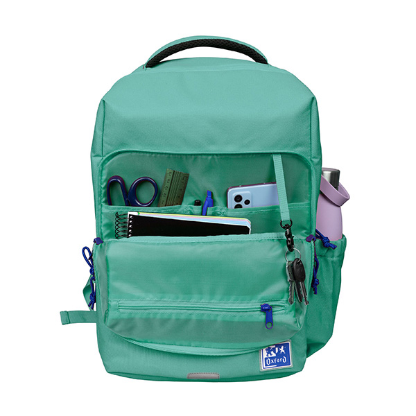 turquoise backpack